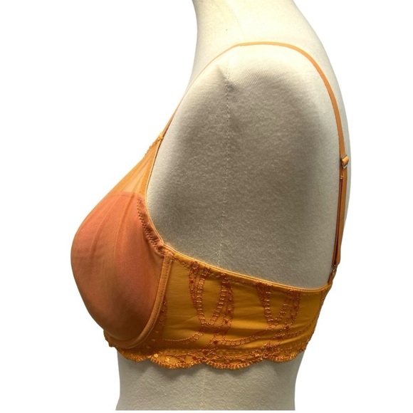 Natori Orange Lace Underwire Bra Women’s 36D - Picture 5 of 9